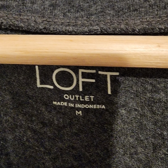 LOFT Black Layered Long Sleeve Blouse - Picture 3 of 3